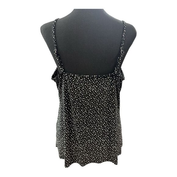 Coastal Cove D cup Black Polka Dot Tankini Top with 3 tiers that flatter! Sz16 - Picture 3 of 8